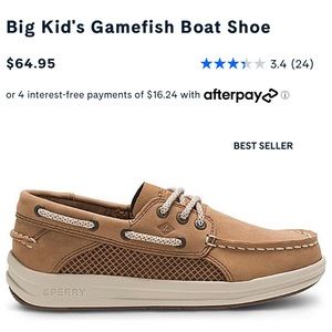 NWT Sperry Gamefish Dark Tan - Big Kids Sz 6